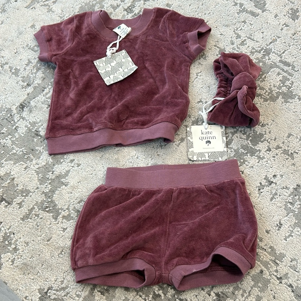 Kate Quinn velour set nwt